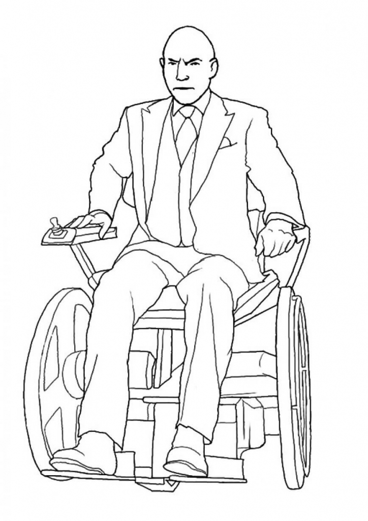 Superhero Professor X Coloring Pages