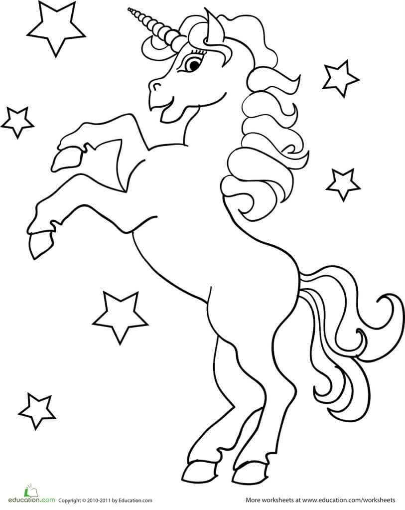 Royalty Unicorn coloring page