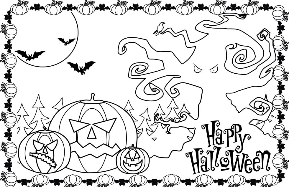 Enter The Spooky Forest Coloring Page