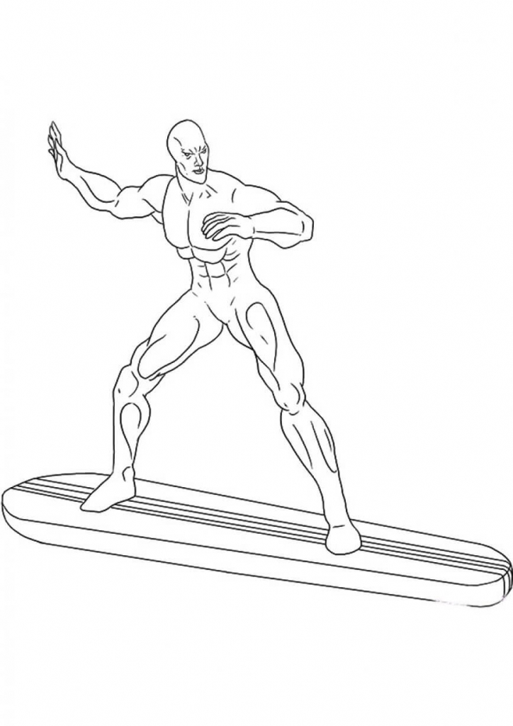 Superhero The Silver Surfer Coloring Pages