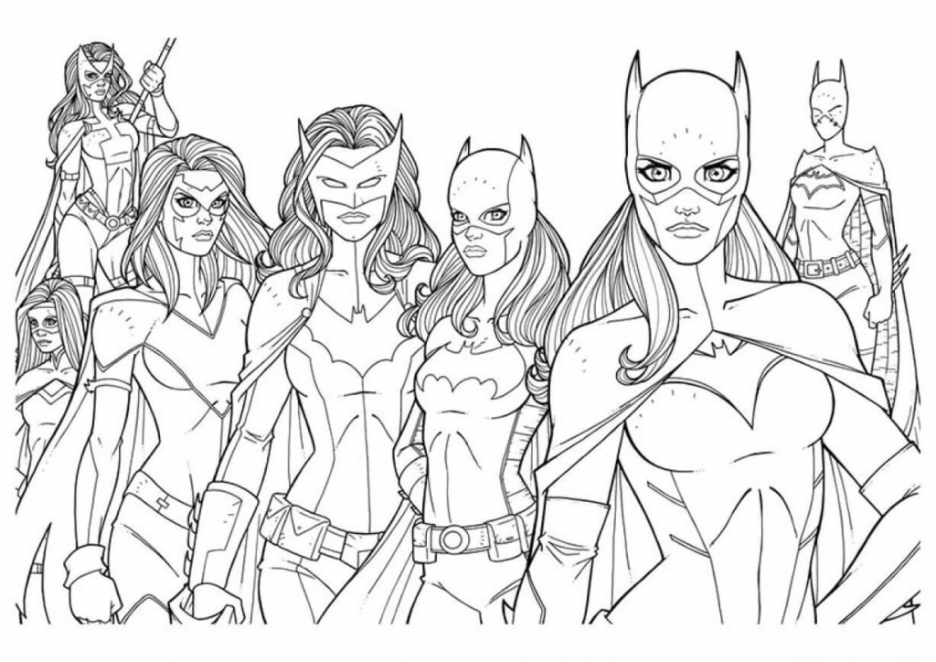 The Batgirls Coloring Pages