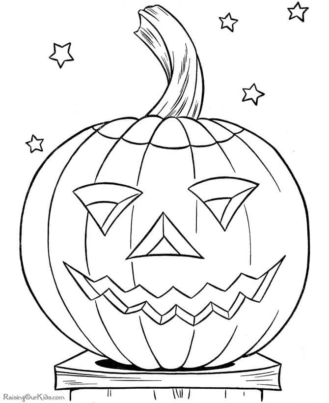 Halloween Jack-o’-Lantern Coloring Pages