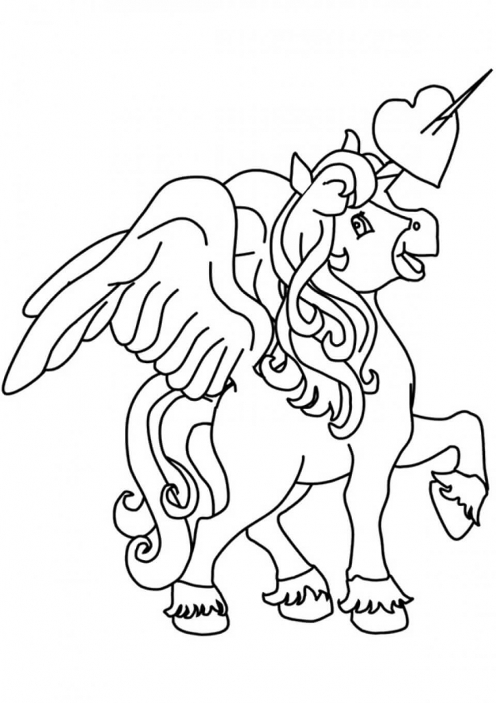 Pegasus Unicorn coloring page