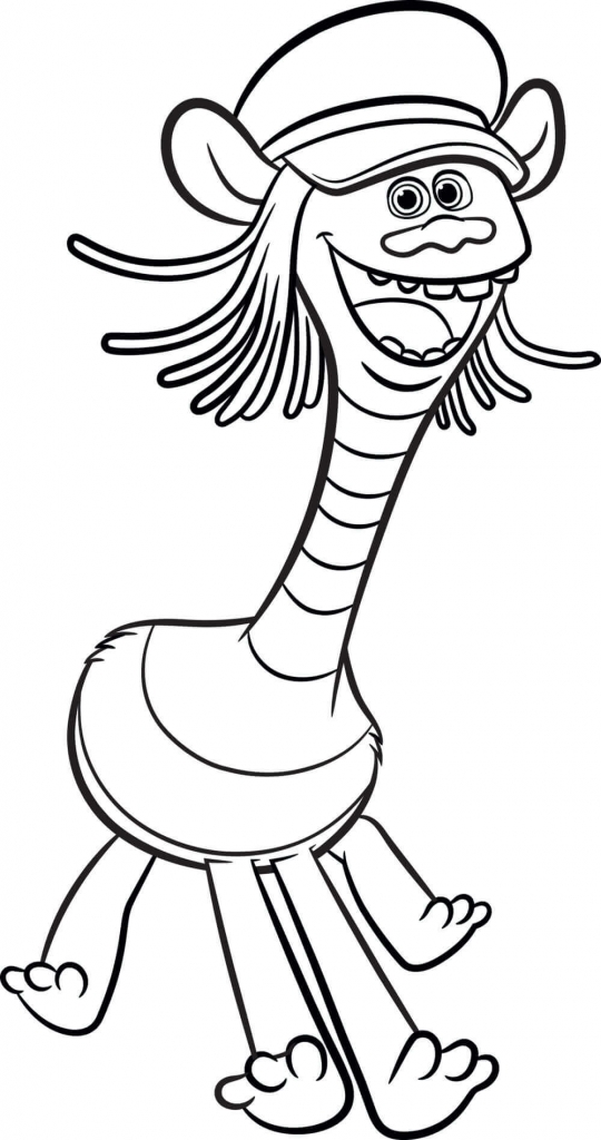 Cooper Trolls Movie Coloring Page