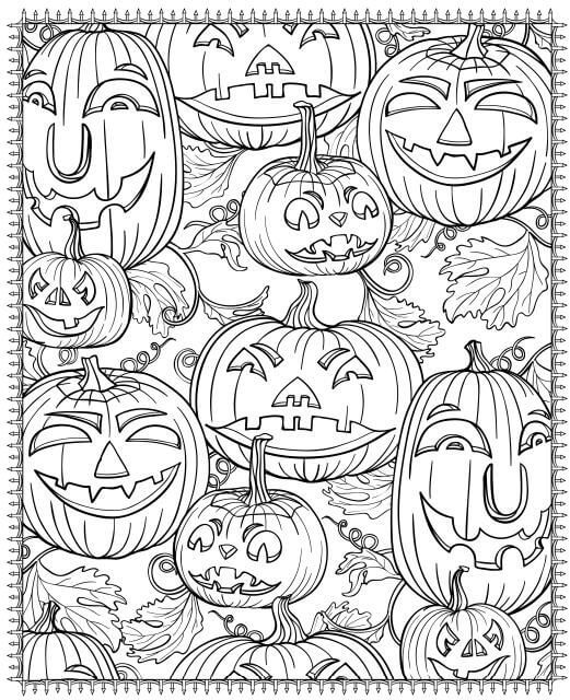 Jack-o’-Lanterns coloring page
