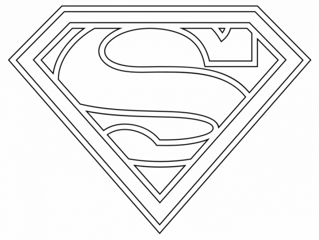 Superman Logo Superhero Coloring Pages