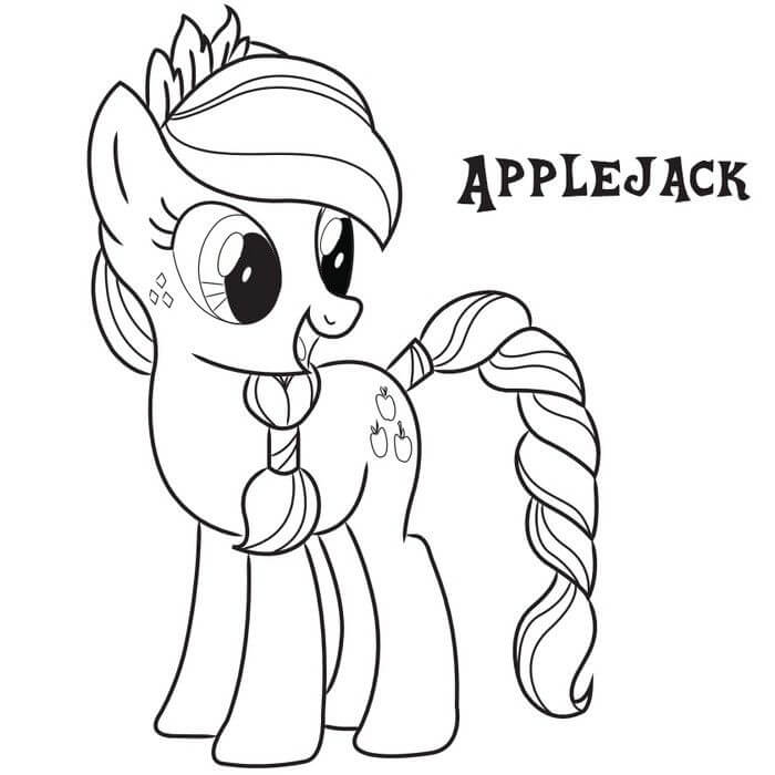 Apple Jack My Little Pony Coloring Pages