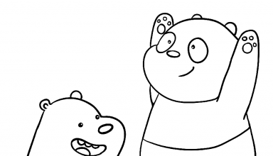 Grizzly Bear And Panda Bear Coloring Page