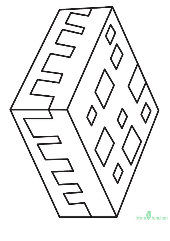 Minecraft Cake Coloring Page