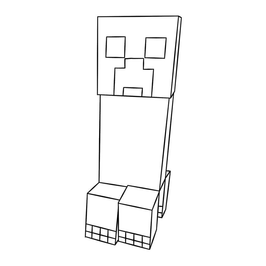 Minecraft Creeper Coloring Page