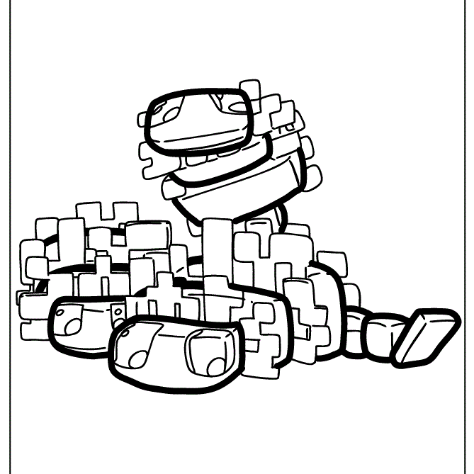 Minecraft Silverfish Coloring Page