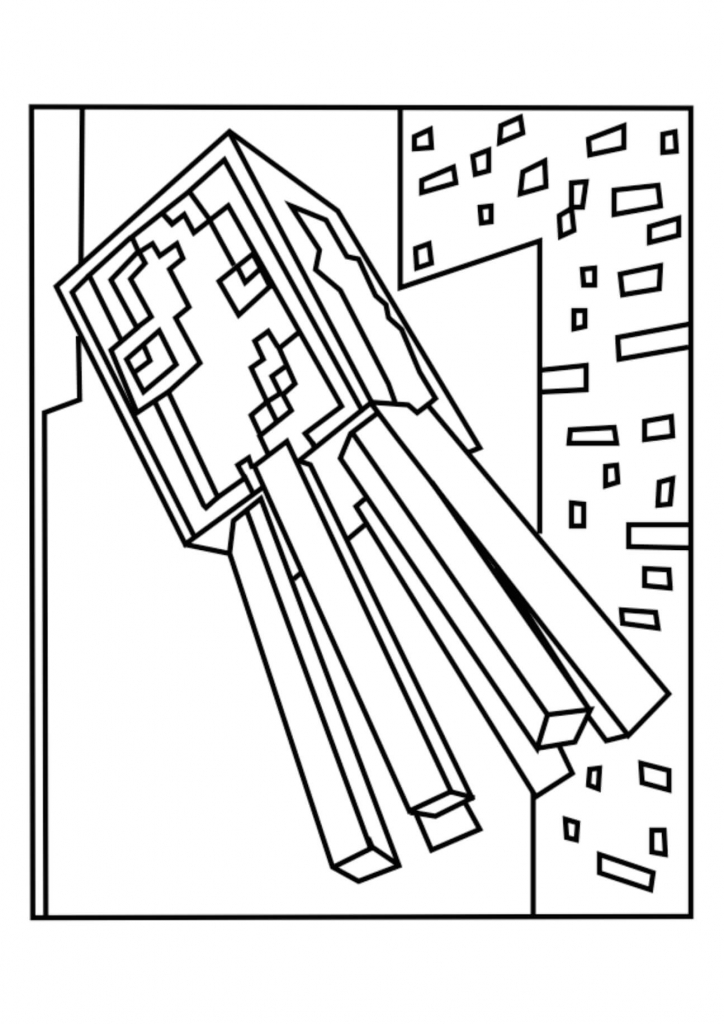 Minecraft Squid Coloring Page