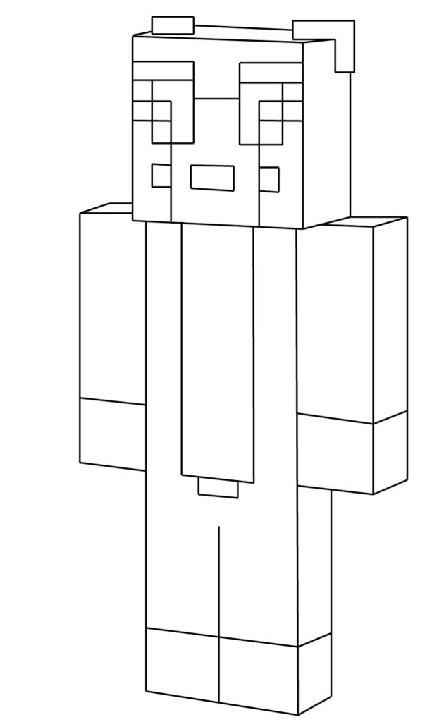 Minecraft Stampy Coloring Page