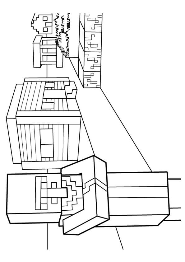 13+ Villager Minecraft Coloring Page