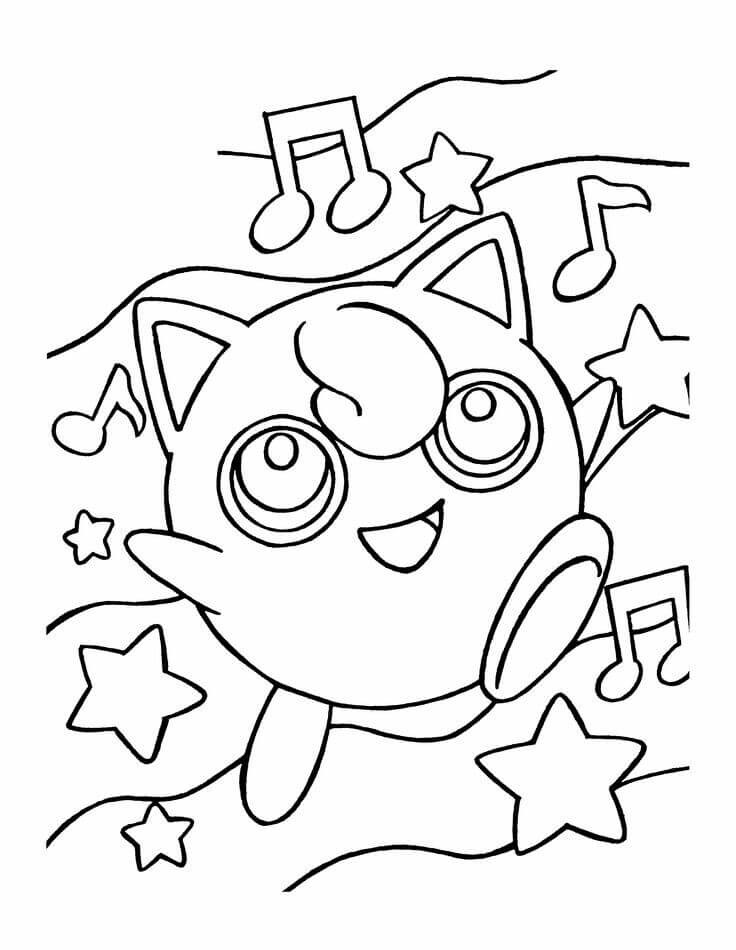 Jigglypuff Pokemon Coloring Pages