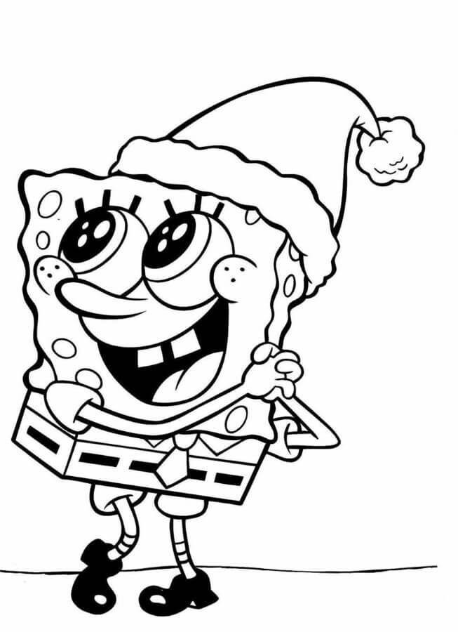 SpongeBob Christmas Coloring Pages