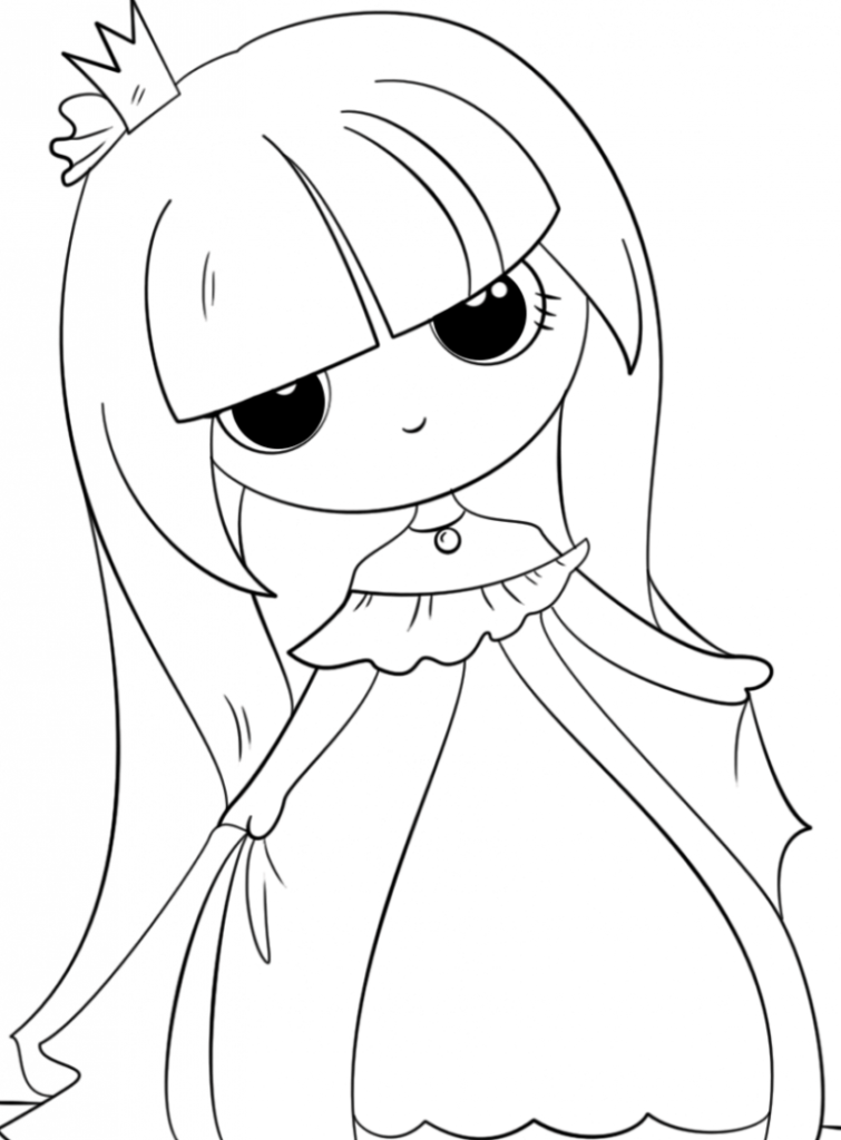 Kawaii Princess Coloring Pages