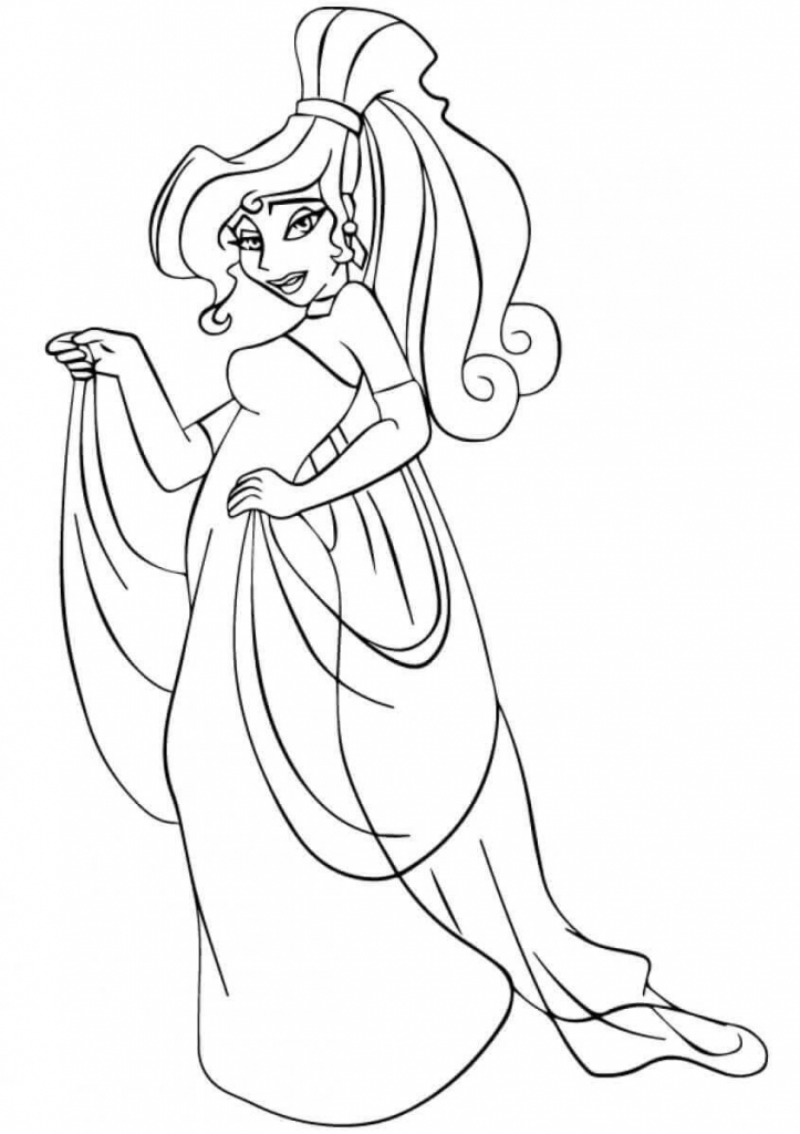 Princess Coloring Pages Megara