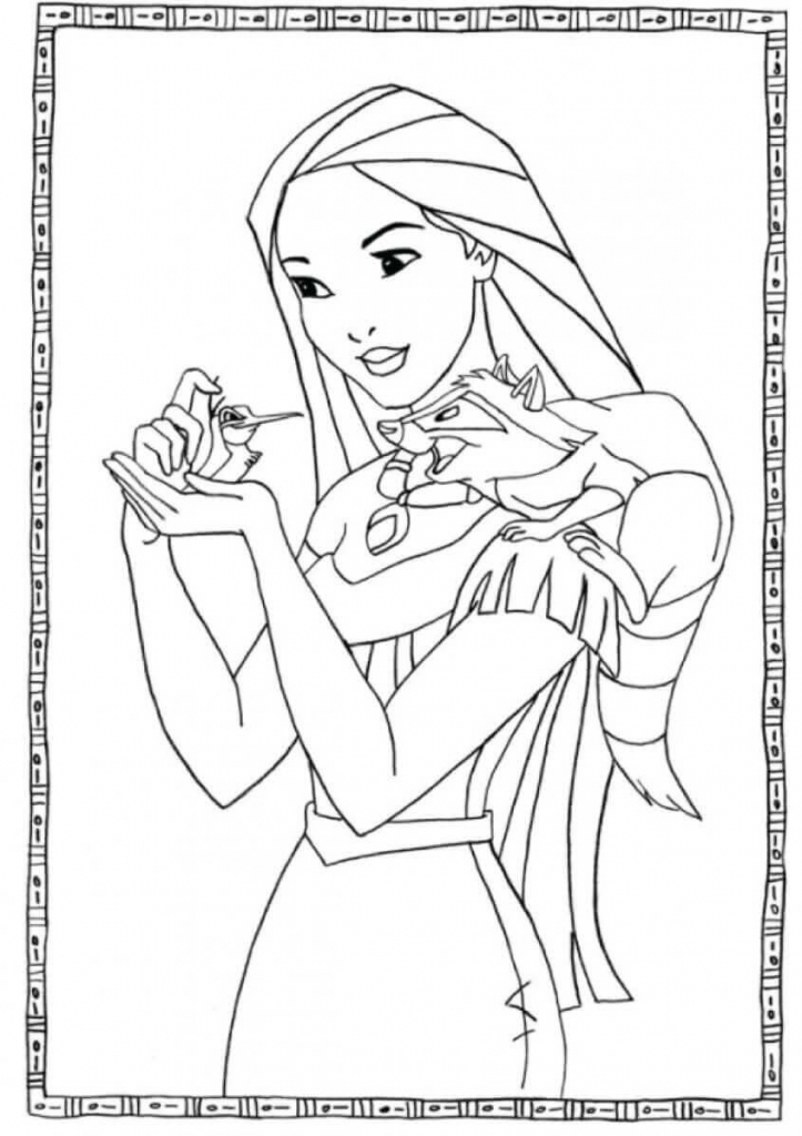 Princess Coloring Pages Pocahontas