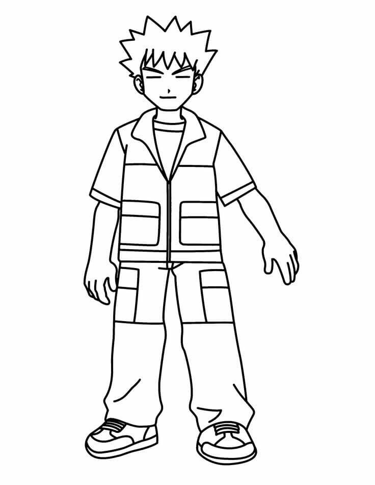 Brock Pokemon Coloring Pages