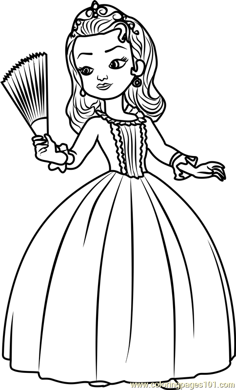 Princess Amber Coloring Pages