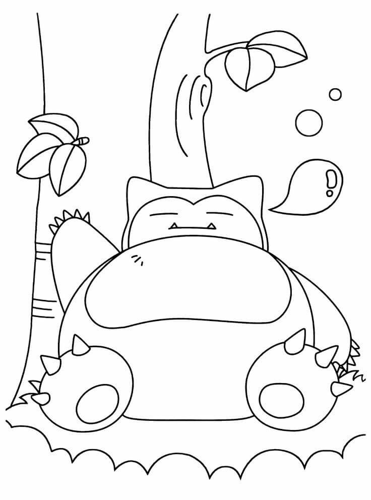 Pokemon Snorlax Coloring Pages