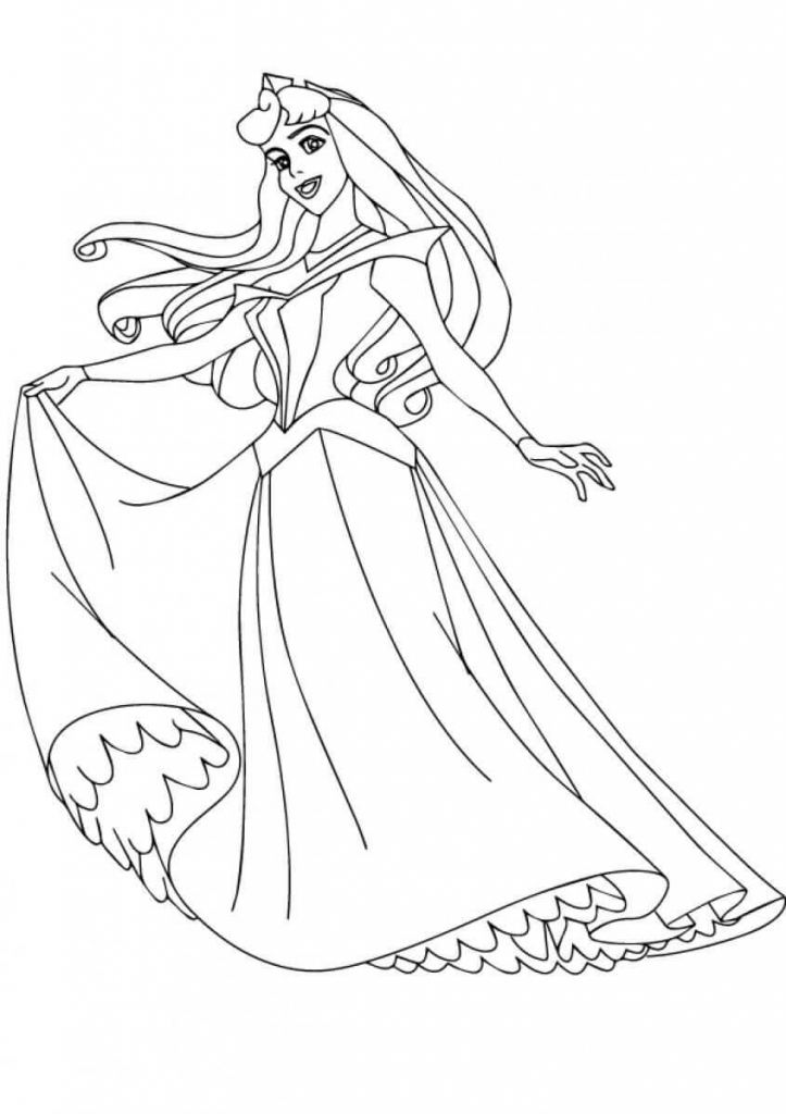 Princess Coloring Pages Aurora 