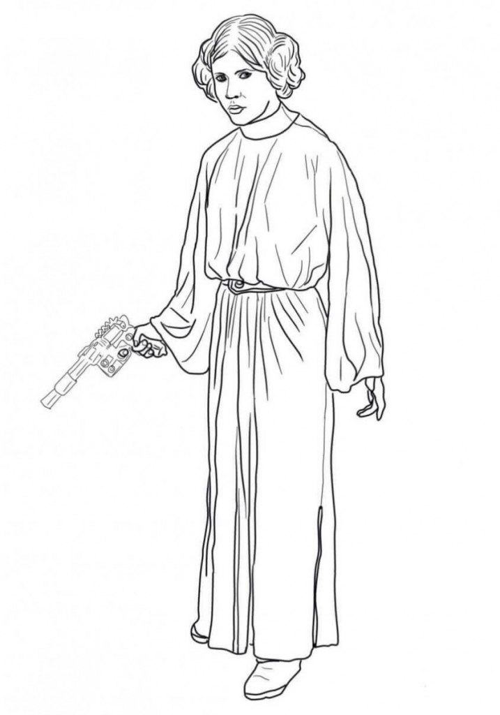 Princess Leia Coloring Page