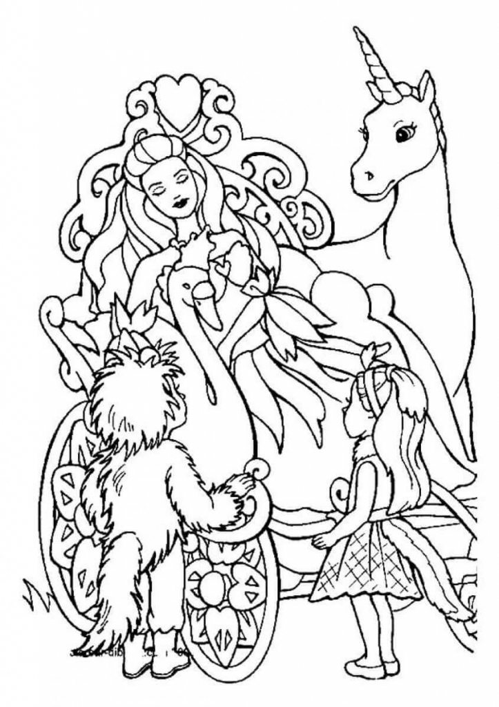 Princess Coloring Pages Barbie