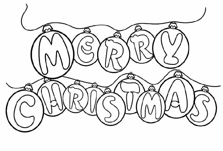 Merry Christmas Coloring Pages