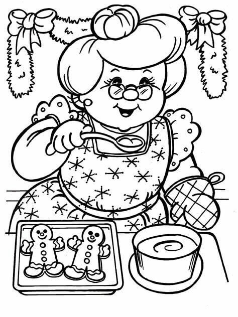 Gingerbread Man Christmas Coloring Pages