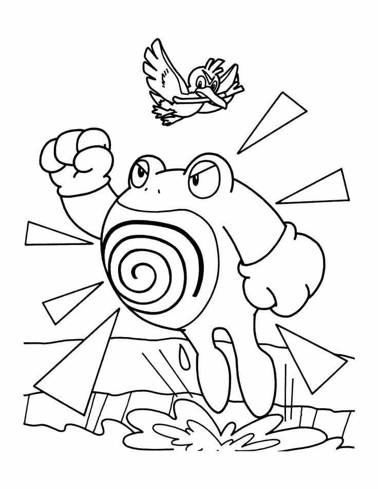 Poliwrath Pokemon Coloring Pages