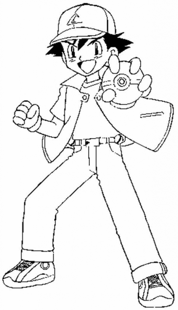 Ash Pokemon Coloring Pages 7