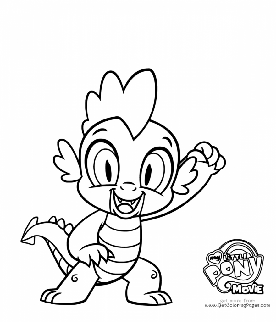 my little ponies coloring pages spike - photo #9