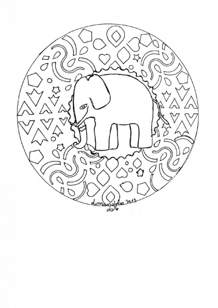 Jungle Mandala Coloring Page