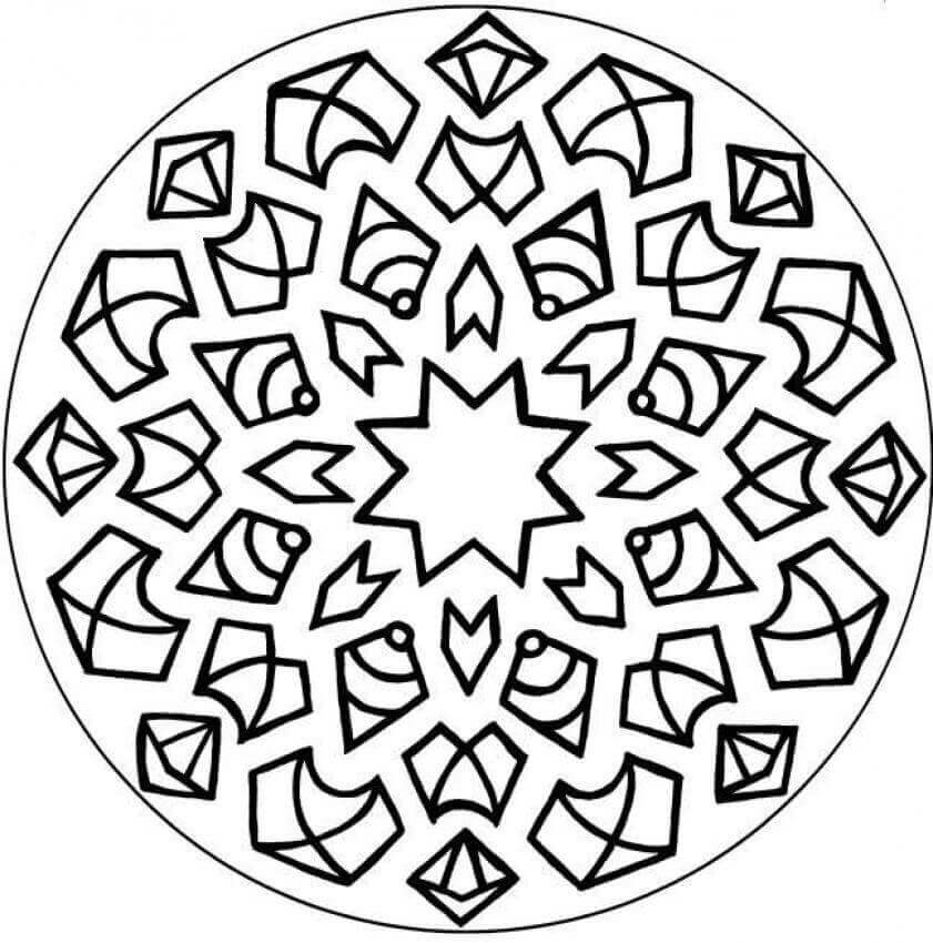 8.Do You Know The Shapes Mandala Coloring Page