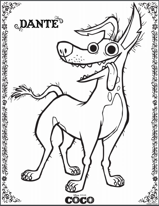 Dante Coco Coloring Page