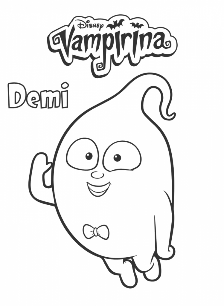 Demi Ghost From Vampirina Coloring Page