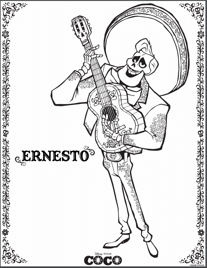 Ernesto Coco Coloring Page