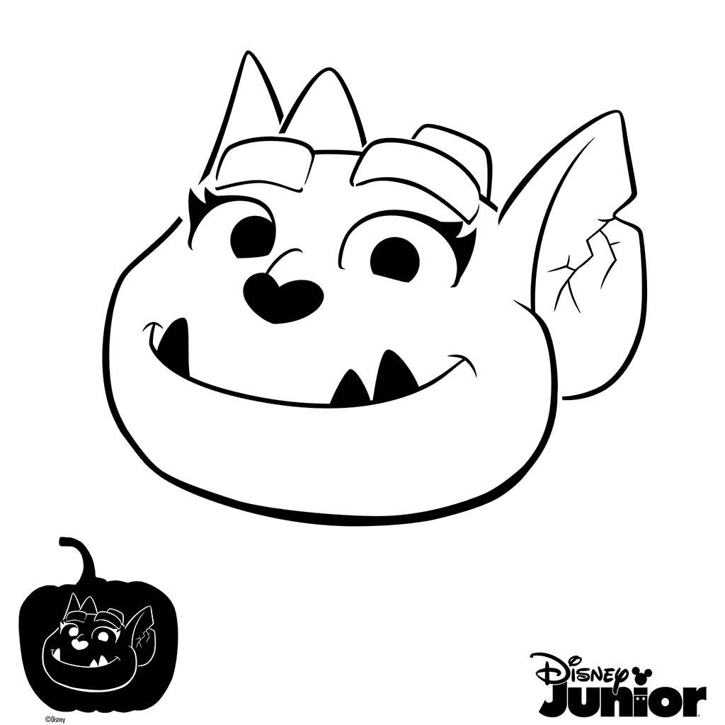 Pumpkin Stencil Vampirina Coloring Page