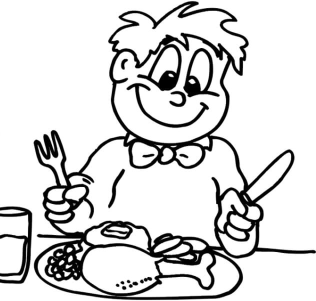 1 Benny Gets A Delicious Meal For Thanksgiving coloring page