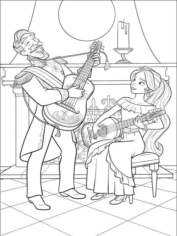 Francesco And Elena Coloring Page
