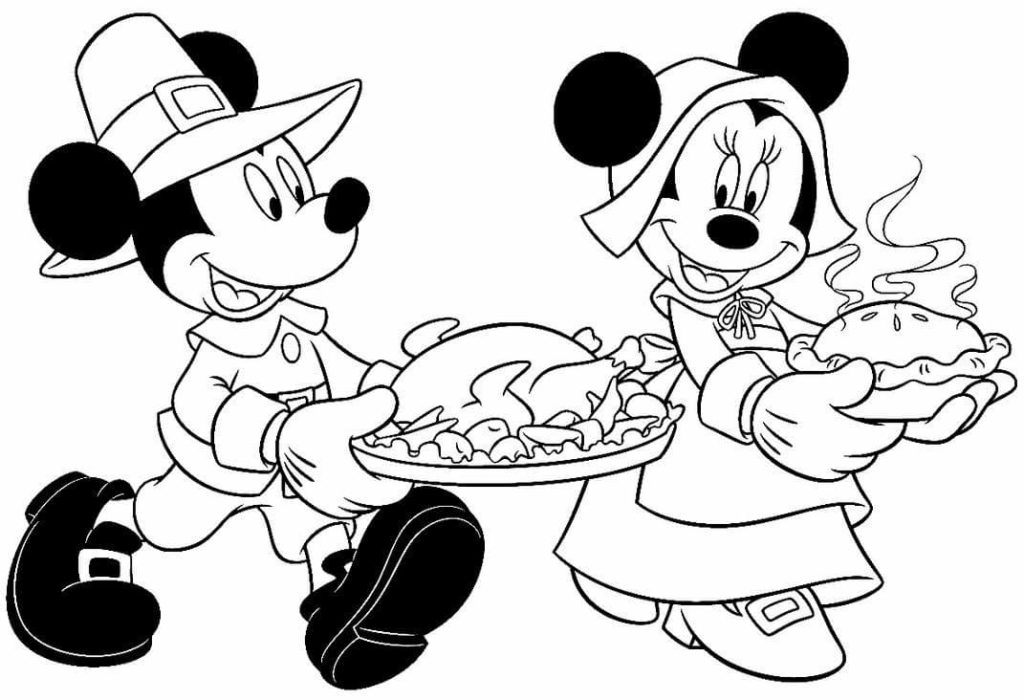 Disney Thanksgiving coloring page