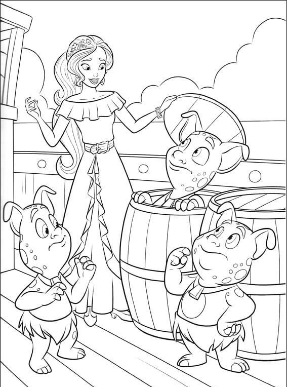 Elena Noblins Elena of Avalor Coloring Pages