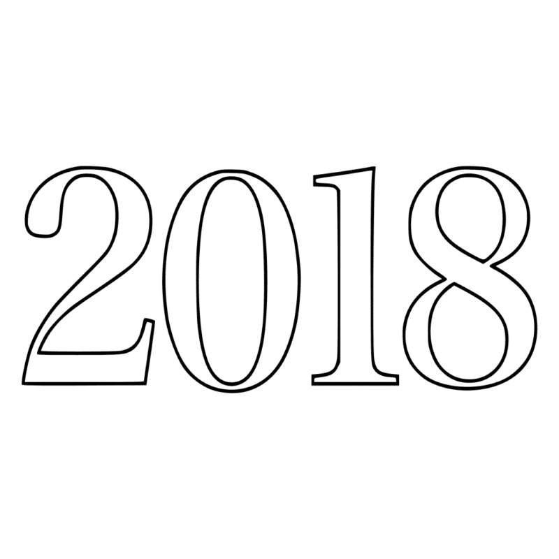 Printable New Year 2018 Coloring Pages