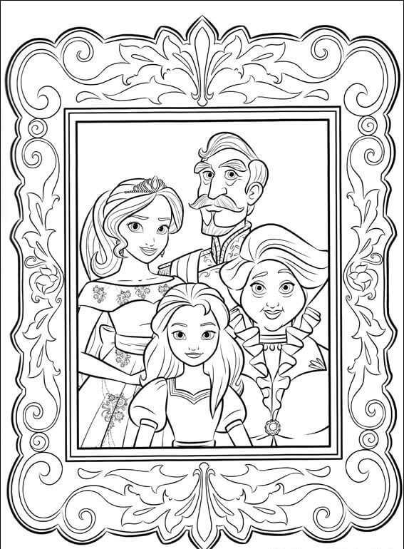 Elena Of Avalor, Franciso, Isable and Luisa Coloring Page