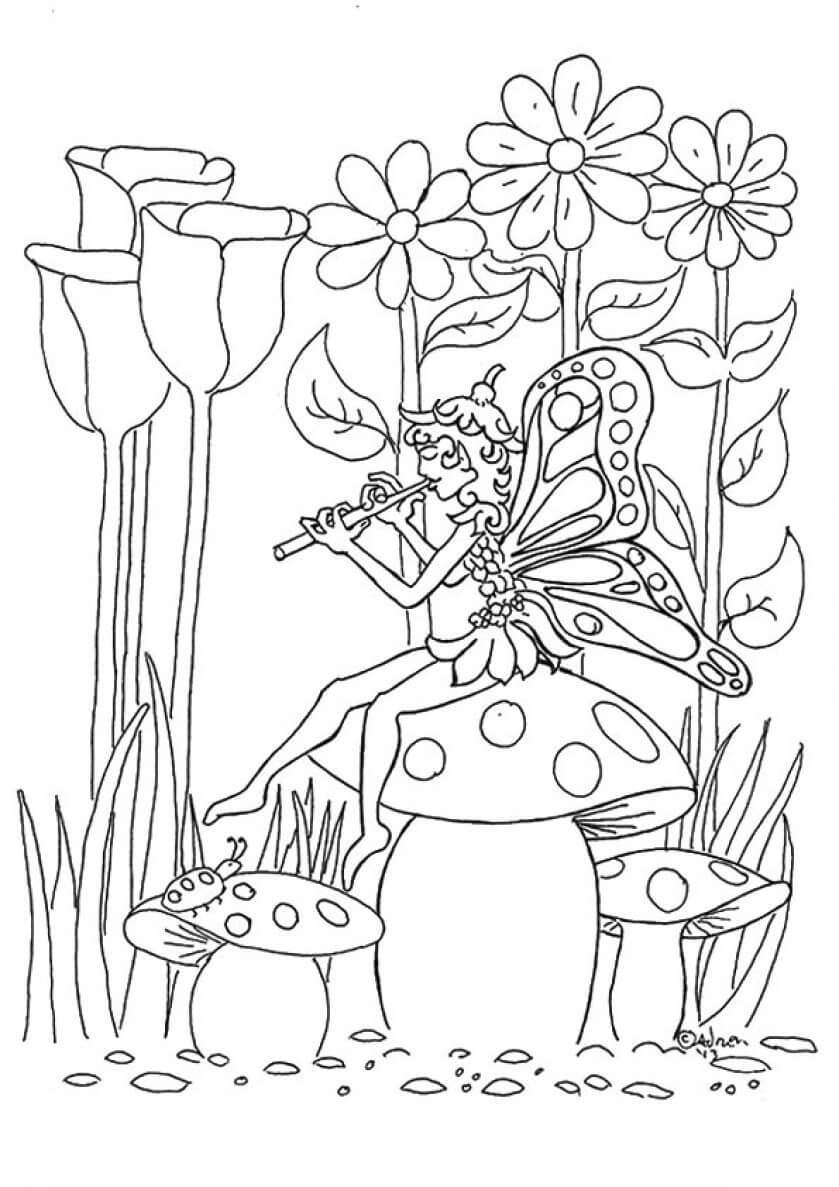 24 Fairy And Flower coloring pages