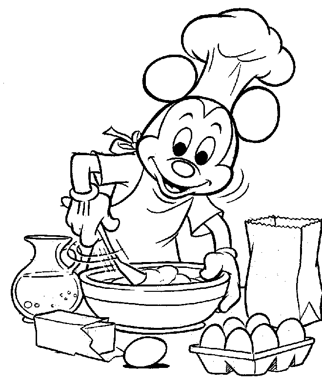 24. Mickey Mouse Coloring Page
