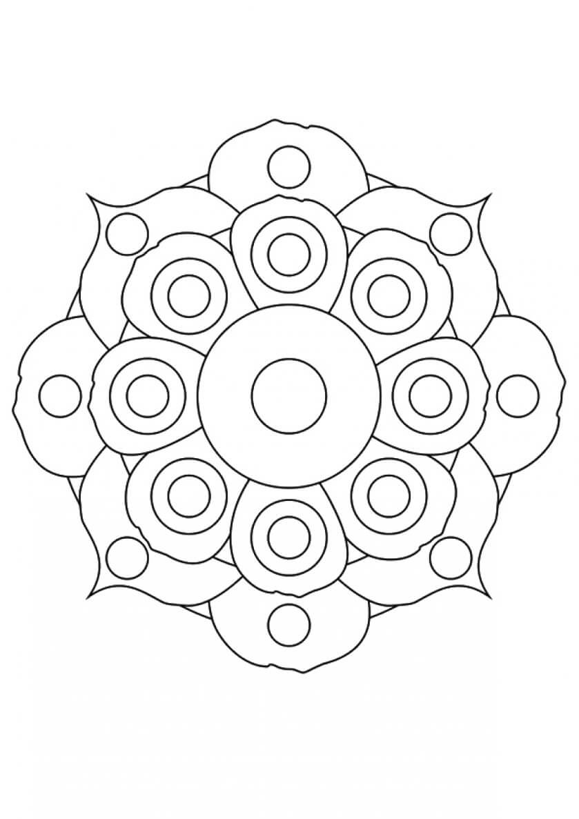 25 Flower Mandala flowers coloring pages