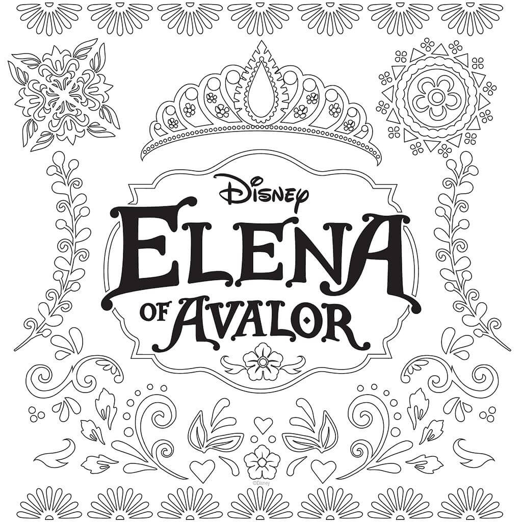 Elena Of Avalor Logo Coloring Page